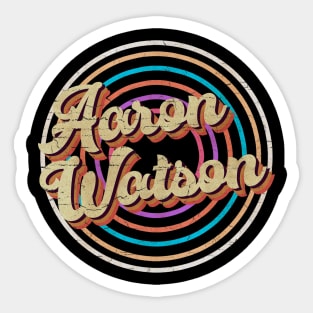 vintage circle line color Aaron Watson Sticker